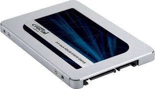 Crucial MX500 500GB 3D NAND SATA 2.5 Inch 500 Laptop, Desktop Grey, Blue SATA Internal Solid State Drive (SSD) (CT500MX500SSD1)