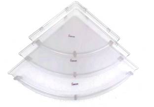 Sparkraze Unbreakable Jumbo Corner set of 3 piece 12x8x10 inch Plastic Wall Shelf