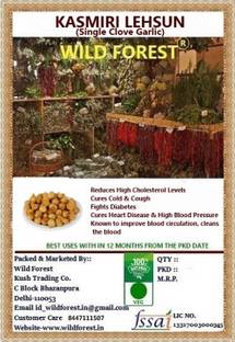 WILD FOREST Himalayan Single Clove Garlic | Kashmiri Lehsun 100 gm