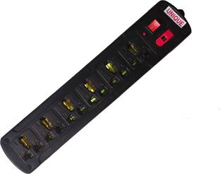 UNIQUE 6+1 Extension Cords 1.5MTR Wire With Fuse Safety 6  Socket Extension Boards