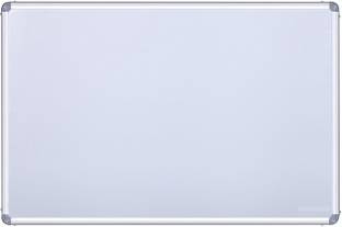 Universal Non Magnetic Melamine 1.5X2 Ft Non-Magnetic Kunj Whiteboard | Green Chalk Board Surface On Back Side | Sliding Hanging Clips with Robust Aluminium Frame Finishing Whiteboards