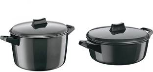 Hawkins Futura Hard Anodised Cook-n-Serve Bowl, 2 and 5 litres Cookware Set