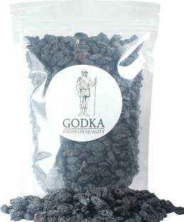 Godka Dried Black Raisins With Seed/Kali Kishmish Raisins