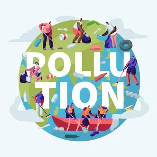 pollution sticker poster|save earth Paper Print
