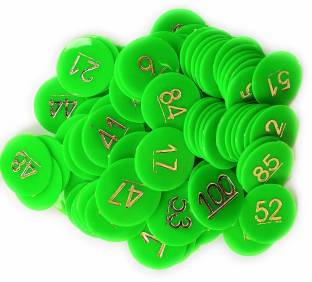 HENCO Plastic Coin/Token Green NO. 1 to 500 Board Game Accessories Board Game