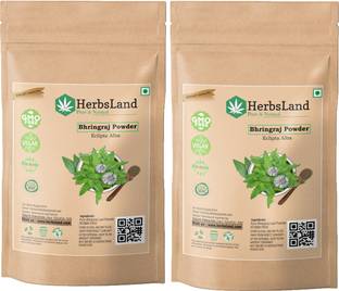 HerbsLand Organic 100% Natural BHRINGRAJ Leaf Powder for Hair