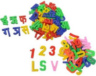 Sheny Hindi Varnmala Alphabet and 123 (Multicolor)