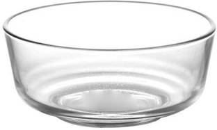 IndusBay Borosilicate Glass Serving Bowl Pack of 1 Serving Mixing Glass Bowl Microwave Safe - 600 ML