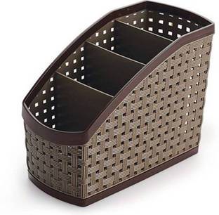 tpcreations 4 Compartments plastic Cutlery Stand in Kitchen, Toothbrush & Paste in Bathroom, Remote Stand in your living room, Pen stand in your Office