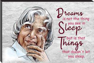 Masstone A.P.J Abdul Kalam Motivational Thought Self Adhesive 6mm MDF Panel Painting Digital Reprint 12 inch x 18 inch Painting