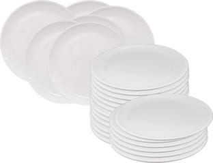 swift international Quarter Round Plastic Serving Plates 7"(Pack of 24) Quarter Plate
