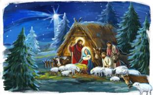 christmas scene |god poster|christian god poster|jesus poster|Jesus love|religious poster|poster for every room,gym,office Paper Print