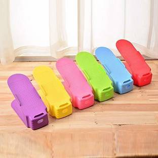 G-Honest Shoe Slots Organizer, Shoe Storage Rack Space Saver Rack Holder(1 Set 6 Piece) Plastic Shoe Stand