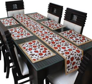 Glassiano White, Orange 213 cm Table Runner
