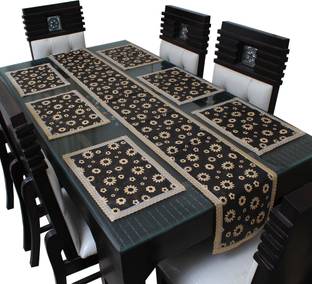 Glassiano Beige, Black 12 cm Table Runner