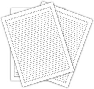 WAYTOBUY A4 60 Assignment Or Project 2 Line Black Border 70 GSM One Side Ruled Normal Size (A4) 70 gsm Bond Paper