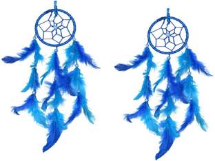 Winberg Blue Dream catcher Combo Pack Cotton, Feather Dream Catcher