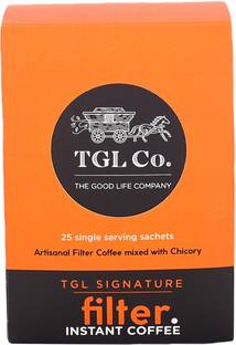 TGL Co. Signature Filter Coffee Sticks (25 Bags) | Anti Oxidant Instant Coffee