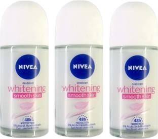 NIVEA Whitening Smooth Skin Deodorant Roll-on 3 units of 50ml Deodorant Roll-on  -  For Women