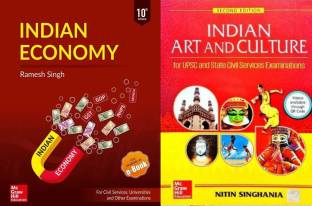 COMBO Indian Economy By Ramsh Singh 10th Edition And Indian Art And Culture - For Civil Services Preliminary And Main Examinations (English, Paperback, Nitin Singhania)
