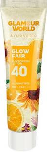 Glamour World Ayurvedic Sunscreen - SPF 50 Glow Fair Sunscreen Lotion 40