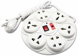 Telsa Digiway Round 8+1 White Extension Board with 2.0 Meter Cord Length 8  Socket Extension Boards
