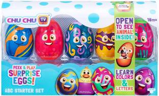 Peek & Play Surprise Eggs CHU CHU TV Surprise Eggs by Chuchu TV: ABC Starter Set for 18 month and above