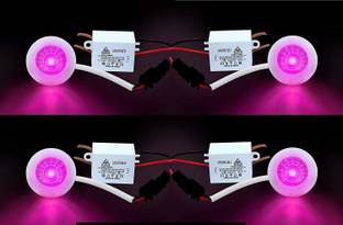 D'Mak 1 Watt LED COB/Spot Light/Button Light {Pink} Round Driver Included (Pack of 04) Recessed Ceiling Lamp