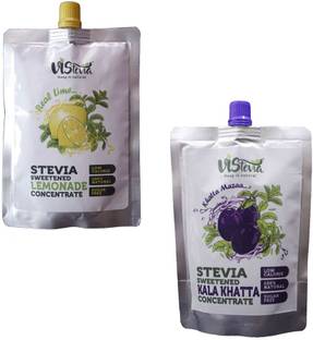 Vistevia Stevia Sweetened Kala Khatta And Real Lime Concentrate Kala Khatta, Lemon
