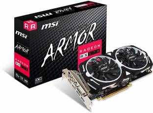 MSI RADEON RX 570 ARMOR 8G GDDR5 8 GB AMD/ATI Chipset 256 bit 1268 MHz Graphics Card