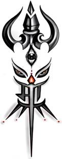 voorkoms Maa with Lord shiva eye trishul tattoo