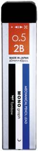 Tombow Mono Graph Mechanical Pencil Lead, 2B 0.5mm, 40 Leads Tube (Black) Pencil