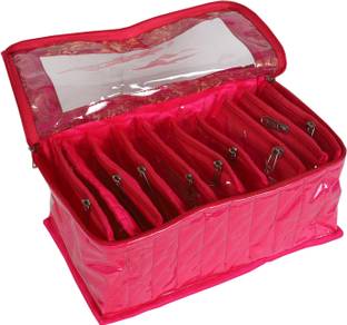 Fancy Walas Makeup Kit Jewellery Organizer Jewellery Jewellery Kit, Makeup Kit, Jewellery Organizer, Jewellery Boxes with 10 Transparent Pouches Vanity Box