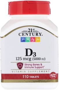 21st Century Vitamin D3, 125 mcg (5000 IU), 110 Tablets