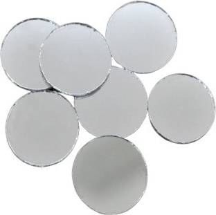 FASHION CLUSTER Shisha Mirrors for Embroidery and Craft Purpose, Round Shape, 2 CM , 100 Pcs