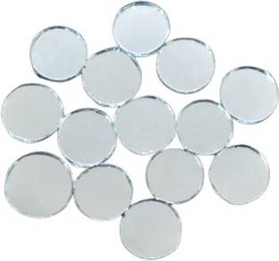 FASHION CLUSTER Shisha Mirrors for Embroidery and Craft Purpose, Round Shape, 1 CM , 180 Pcs