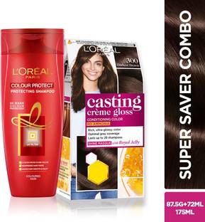L'Oréal Paris Casting Creme Gloss (Darkest Brown 300) Hair Color and Shampoo