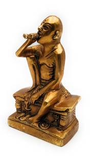 Bhunes Brass Ganja Baba Idol | Baba Idol | | Ganja | Baba Statue Idol Murti Decorative Showpiece Decorative Showpiece  -  13 cm