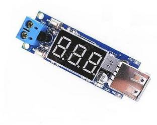 Solnoi Electronics USB Charger 4.5 - 40V DC To 5V 2A DC-DC Step-down Converter with Voltmeter Voltmeter
