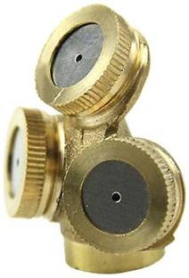 FUTABA 3 Hole Adjustable Brass Spray Misting Nozzle Gardening Sprinklers Female/ Internal Thread With Nozzle/Adapter 1 L Hose-end Sprayer
