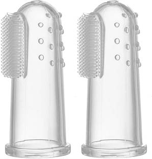 Lifekrafts Baby Silicone Finger Toothbrush , Baby Finger Tooth Brush (3 months to 3 years) with storage Box Extra Soft Toothbrush