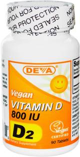 Deva Vitamin D, D2, 800 IU, 90 Tablets