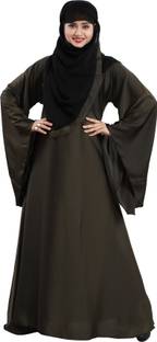 TUCUTE Chiffon Solid Burqa With Hijab