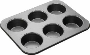 divinezon Aluminium Cupcake/Muffin Mould 6