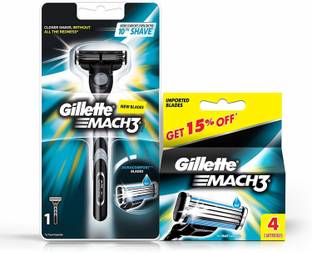 Gillette MACH3 RAZOR WITH 4 CARTIDGE, Men