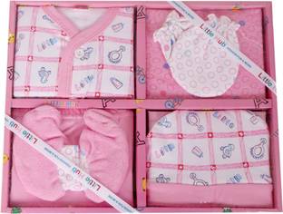 Star Kids New Born Baby Pink Color Gift Set