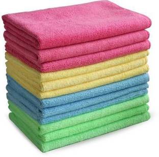 Sheen multicolour, 30X40CM,250GSM,PK12 Wet and Dry Microfiber Cleaning Cloth