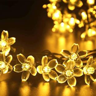 KUBER INDUSTRIES 14 LEDs 5.08 m Yellow Flickering Flower Rice Lights