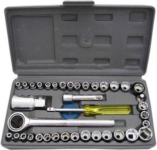 SEE INSIDE Socket Combination Toolkit - Set of 40Pcs Ratchet Screwdriver Set