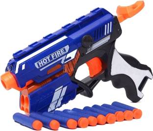 DIVI DIVINE Blaze Storm Foam Blaster Gun Toy, Safe and Long Range Shooting Gun, (5 Foam Bullets and 5 Suction Dart Bullets) Guns & Darts
